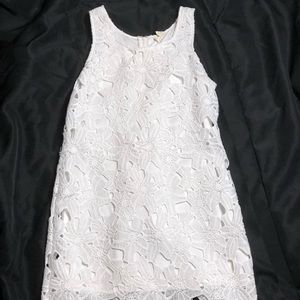 White laced floral dress